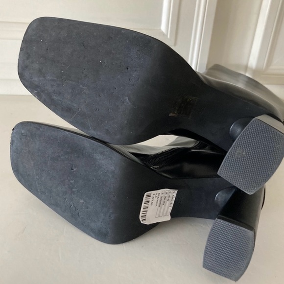 NWT Free People Jeffery Campbell Taysha Tall Black Leather Boots Sz 8.5 - Picture 5 of 7